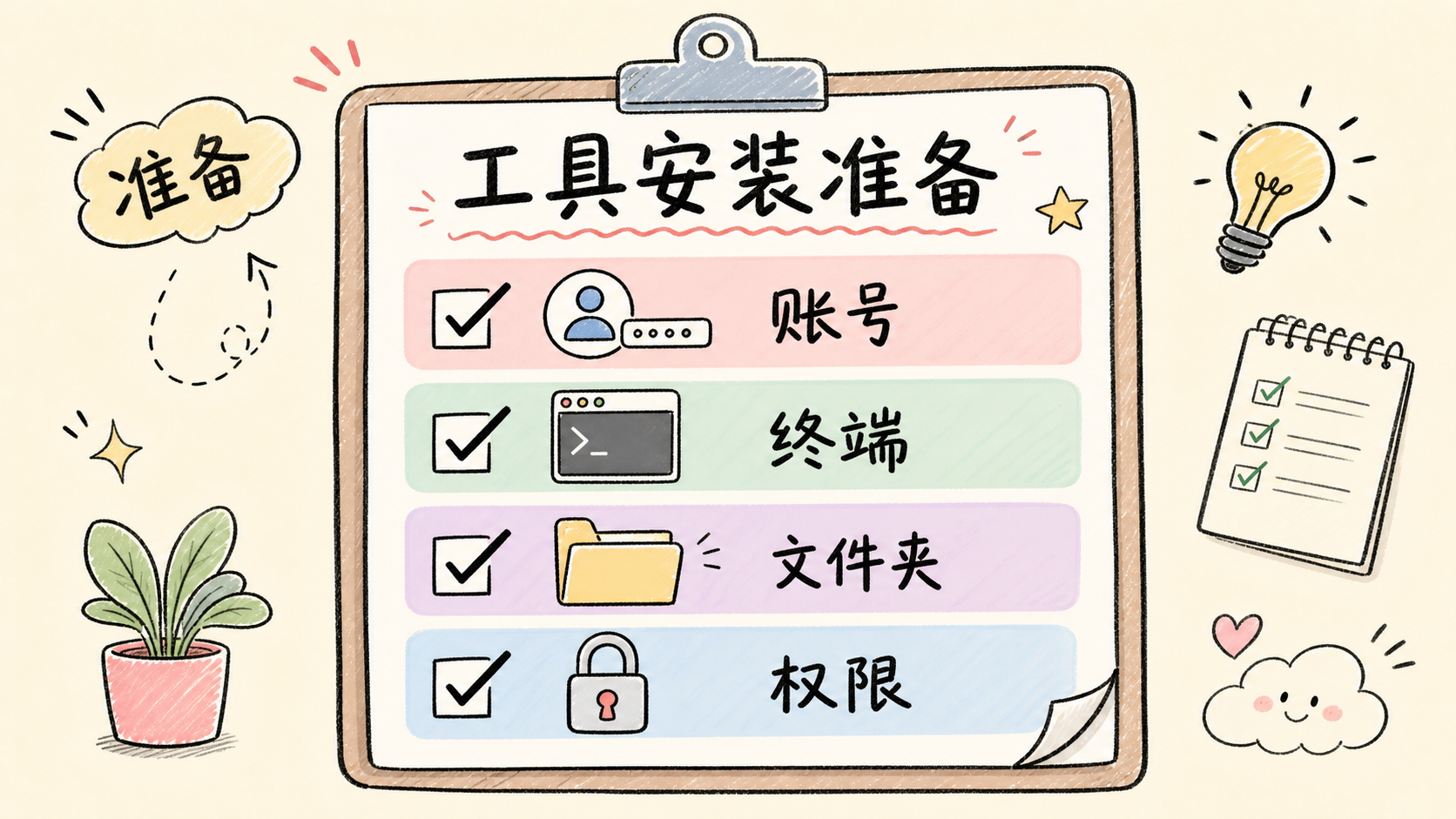 AI 工具安装准备配图